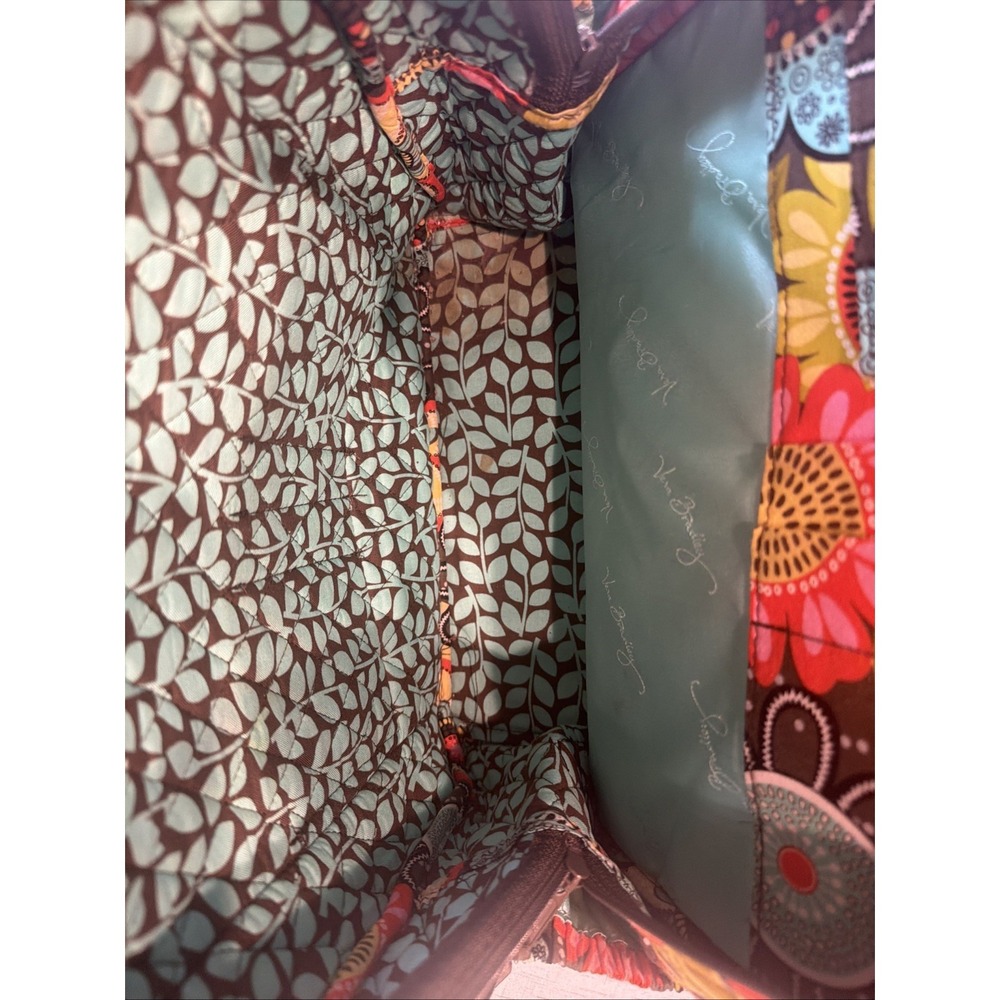 Large Vera Bradley Flower Power Laptop Backpack Quilted Bookbag Discontinued EUC - Picture 9 of 10